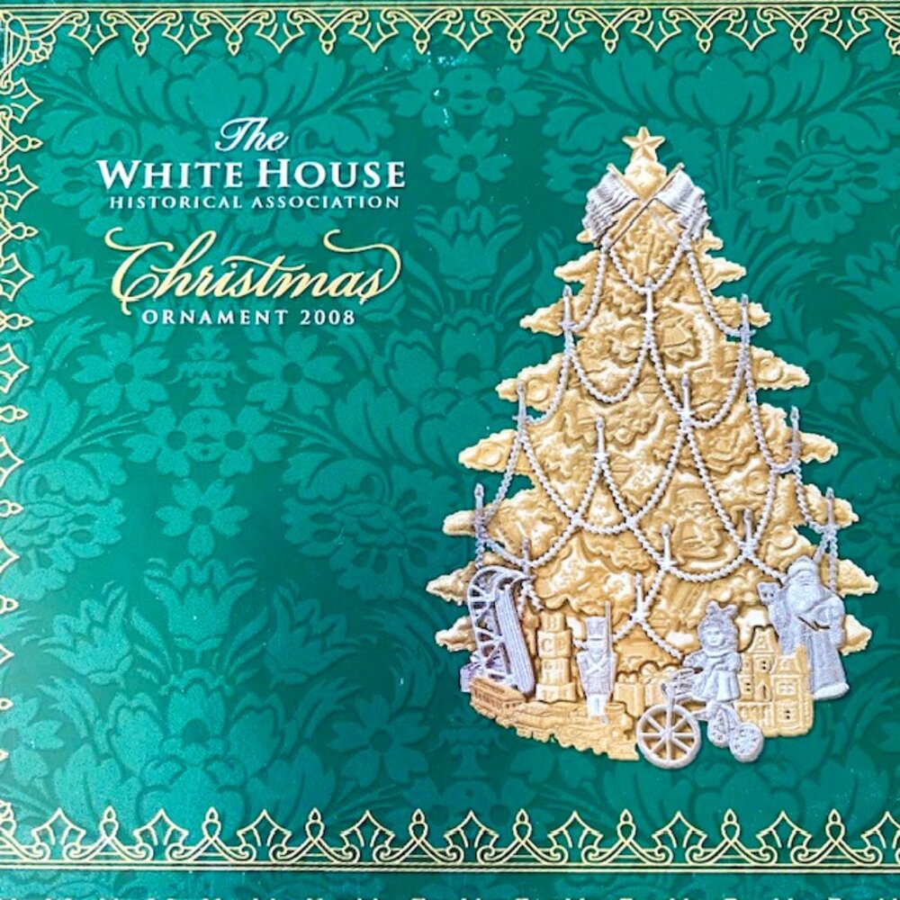 White House Christmas Ornaments Set of Two 2006 2008 Collectible